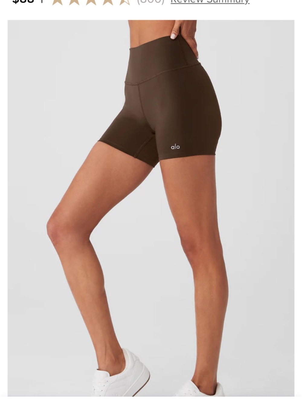 Alo Airlift Energy Short 5” in Espresso - M